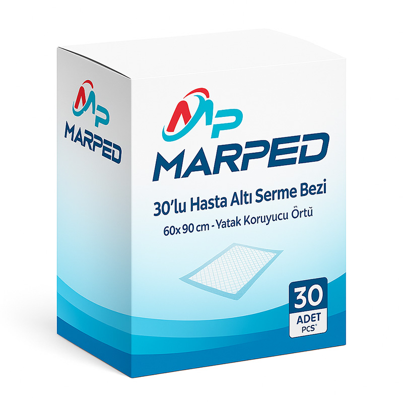 MARPED 30’lu Hasta Altı Serme Bezi 60x90 cm – Yatak Koruyucu Örtü